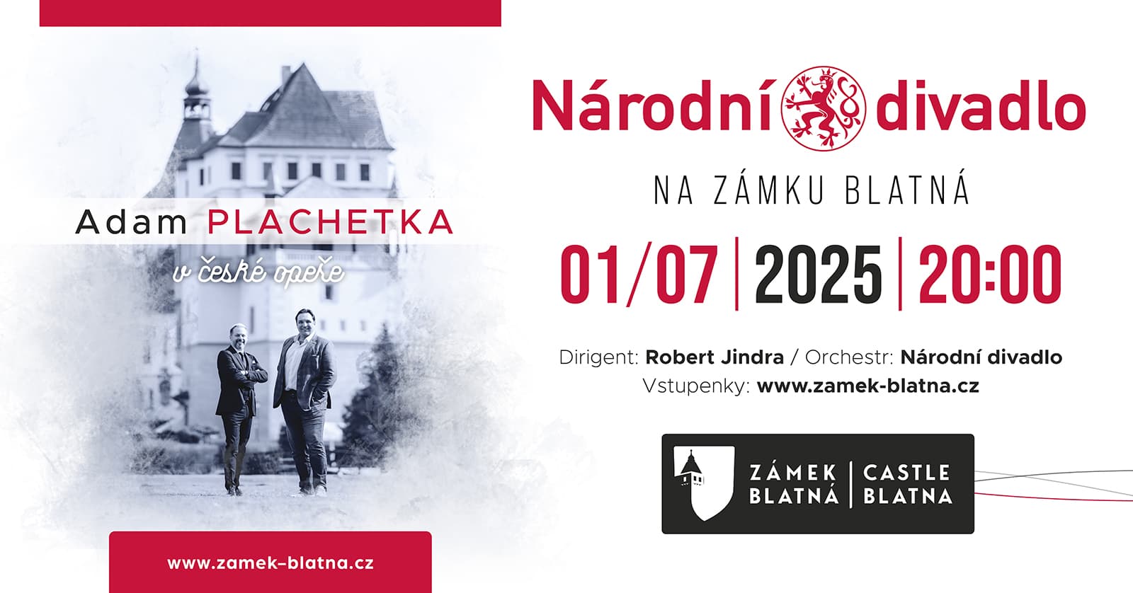 Národní divadlo na Zámku Blatná – Adam Plachetka v české opeře