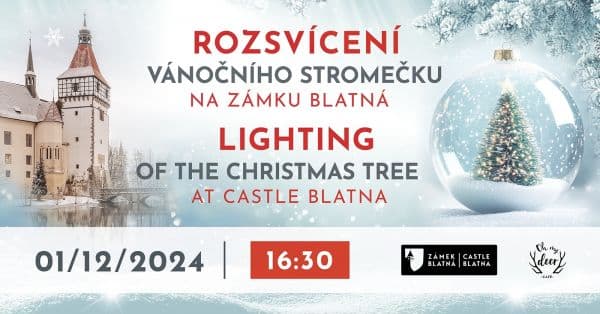 Rozsvícení vánočního stromečku na Zámku Blatná