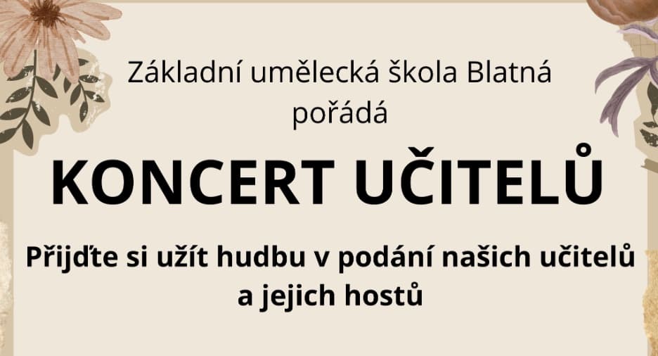Koncert učitelů ZUŠ Blatná