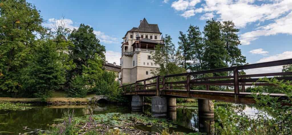 Zámecký park Blatná - dřevěný most